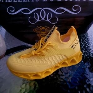 Yellow Athletic Fashion Sneakers